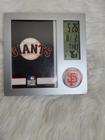 San Francisco Giants Picture Frame With Digital Clock Cover