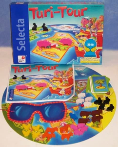 SELECTA Spiel TURI-TOUR board GAME w WOODEN ANIMALS from GERMANY *100% complete - Picture 1 of 5