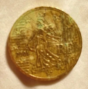 France RF French 50 Euro Cent 2001 Brass Coin Sower in a Field - Picture 1 of 2