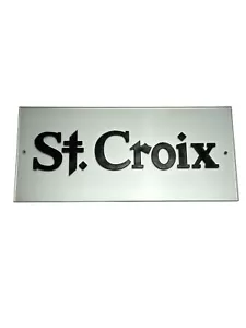 Custom St Croix Glass Advertising Sign Fishing Store Display 25"x12" Large - Picture 1 of 19