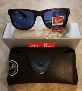 ๐ฅ RARE Ray-Ban RB4165 6470/80 51mm JUSTIN | Brown Metallic on Black | Dark Blue - Picture 1 of 10