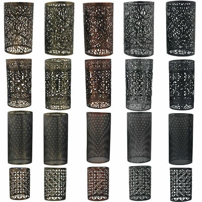 Lámpara colgante de techo retro estilo jaula de alambre industrial pantalla de metal fácil ajuste Foto 1 de 4