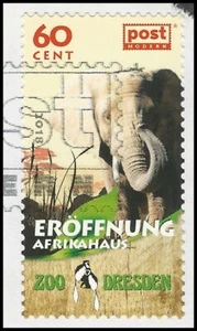 Zoo Dresden - Elefant - 60 Cent - gestempelt - auf Papier - Post Modern - Picture 1 of 1