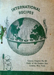 International Recipes Book 1938 Geneva NY Order of the Eastern Star Chapter 83 - Picture 1 of 4