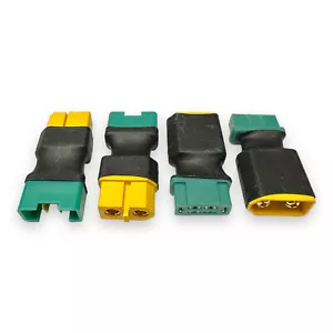 ✅ 2+2 Adapter Set XT60 auf MPX Stecker Buchse Male Female 2Pin Lipo Akku RC 60A - Bild 1 von 18