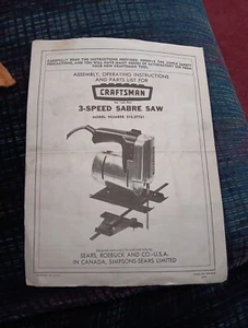 Craftsman 3 Gang Säbelsäge Modell 315.27761 manuell Original - Bild 1 von 2