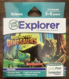 LeapFrog Leapster Learning Science Game Scholastic Digging for Dinosaurs NEW - Picture 1 of 2