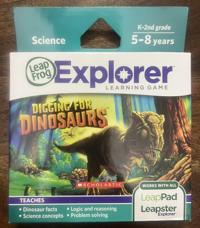 LeapFrog Leapster Learning Science Game Scholastic Digging for Dinosaurs NEW - Image 1 of 2