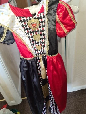 World book day Disney Alice In Wonderland Queen Of Hearts costume 7-8 - Image 1 of 3