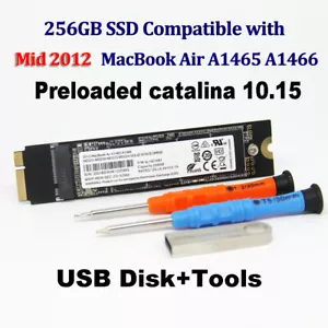 256GB 17+7pin SSD For MacBook Air 11" A1465 13” A1466 Mid 2012 EMC2558 EMC2559 - Picture 1 of 7