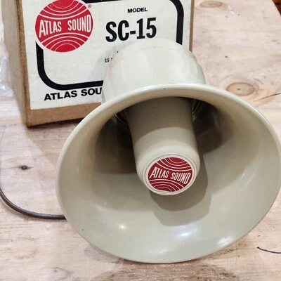 SC-15-8 Atlas Sound 15 Watt Loudspeaker 8 Ohm Indoor/Outdoor Beige,  New - Image 1 of 4