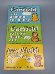 Garfield Comic Strip Book Lot 3 Jim Davis Vintage 1980s Classic Humor - Picture 1 of 15