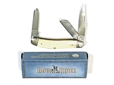 CUCHILLO ROUGH RIDER BLANCO HUESO LISO CERDO RR130 Foto 1 de 4