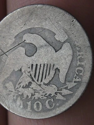 1828 Capped Bust Silver Dime- Small Date- About Good Details - Image 1 of 4