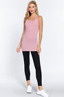 Women's Long Camisole Tank Tops Top Layering Casual Basic Cami Plain S -3XL