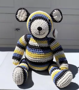 SELTENER Anne-Claire Petit riesiger Teddybär (TEDDY PAPA) handgehäkelt Neu mit Etikett - Bild 1 von 8