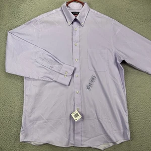 Chaps Shirt Dress Mens 16-16.5 34-35 Lavender Button Down Pocket Regular Fit NEW - Picture 1 of 11