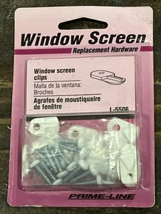 Prime-Line L-5506 Flush Window Screen Clips - White Nylon With Screws Camper, RV - Picture 1 of 3
