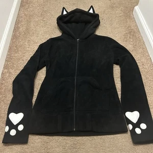 Cupcake Cult Anime Fleece Hoodie Cat Ears & Paws Corset Women’s Large - Picture 1 of 7