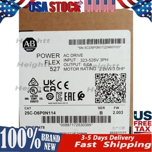 Totalmente NUEVO Sellado de Fábrica 25C-D6P0N114 AB PowerFlex 527 AC VFD Unidad EE. UU. Impuestos Gratuitos - Imagen 1 de 7