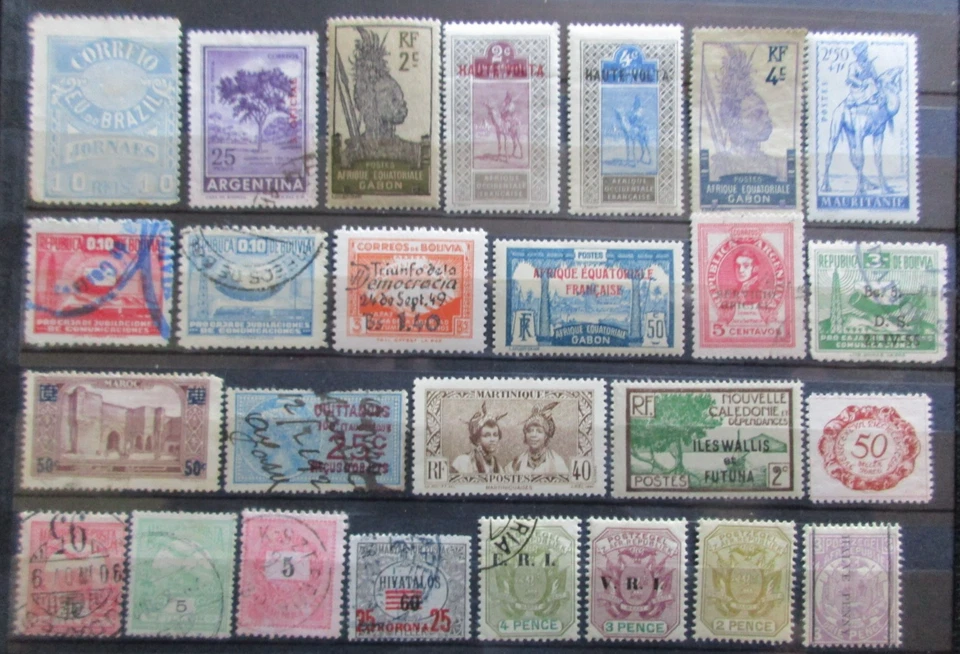 Timbres classiques, ob ou neuf, anciens ou surchargés tous états tous pays NC268 - Photo 1/1