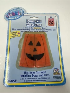 NUOVO costume zucca Ganz Webkinz con codice inutilizzato adatto alla maggior parte dei cani/gatti vestito - Foto 1 di 3