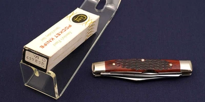 CASE 6275 SP 2-Blade Red Jigged Bone 1977 Holding Knife Chrome vanadium - Image 1 of 4