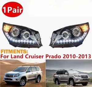 For Land Cruiser Prado 2010-2013 LED Projector Headlights Assembly Lamps Pair - Bild 1 von 7