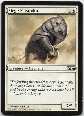 Siege Mastodon Common Magic 2010 (M10) LP MTG - Image 1 of 2