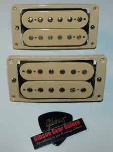Gibson Les Paul Double Trouble Pickup Set 50s Burstbucker 1&2 Creme Gitarrenteile - Bild 1 von 3