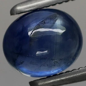 1.23ct 6x5mm Oval Cabochon Natural Heated Blue Sapphire Kanchanaburi, Thailand - Picture 1 of 4