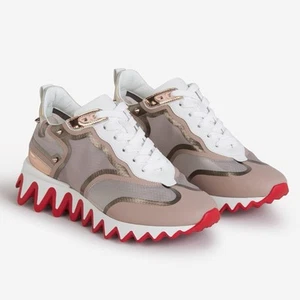 Christian Louboutin Sharkina Sneaker Shoes Desert Rose Gold Designer Streetwear - Picture 1 of 14