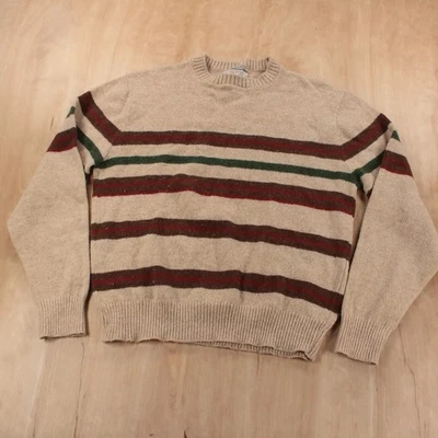 Suéter De Colección Revere Scotloom GRANDE Etiqueta Rayas Años 60 70 Años 80 Grunge Mod Trad Ivy Foto 1 de 4