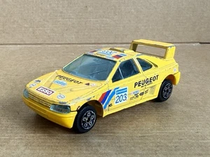 Bburago Peugeot 405 Dakar Rally, 1:43 Scale, Die Cast, Rare, Yellow, Good Cond. - Picture 1 of 7