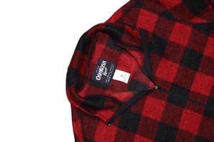 Vtg OshKosh B'gosh Lumberjack Plaid Checkered Full Zip Fleece Jacket - Picture 1 of 9