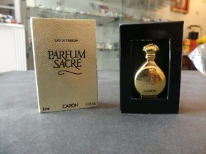 FLACON MINIATURE EAU DE PARFUM CARON PARFUM SACRE + BOITE - Imagen 1 de 2