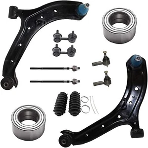 12pc Front Lower Control Arms Wheel Bearing Tierods for 2000-2005 Hyundai Accent - Picture 1 of 1
