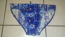 VINTAGE ORIGINAL MEN ARENA SWIM BRIEFS MADE IN ITALY BLUE COLLECT MALE WEAR. 