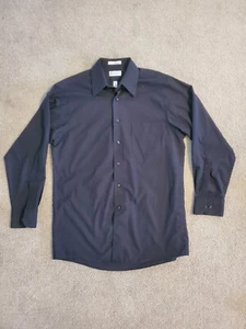 Van Heusen Wrinkle Free Dress Shirt Men's Size M 15 32/33 Black - Picture 1 of 6