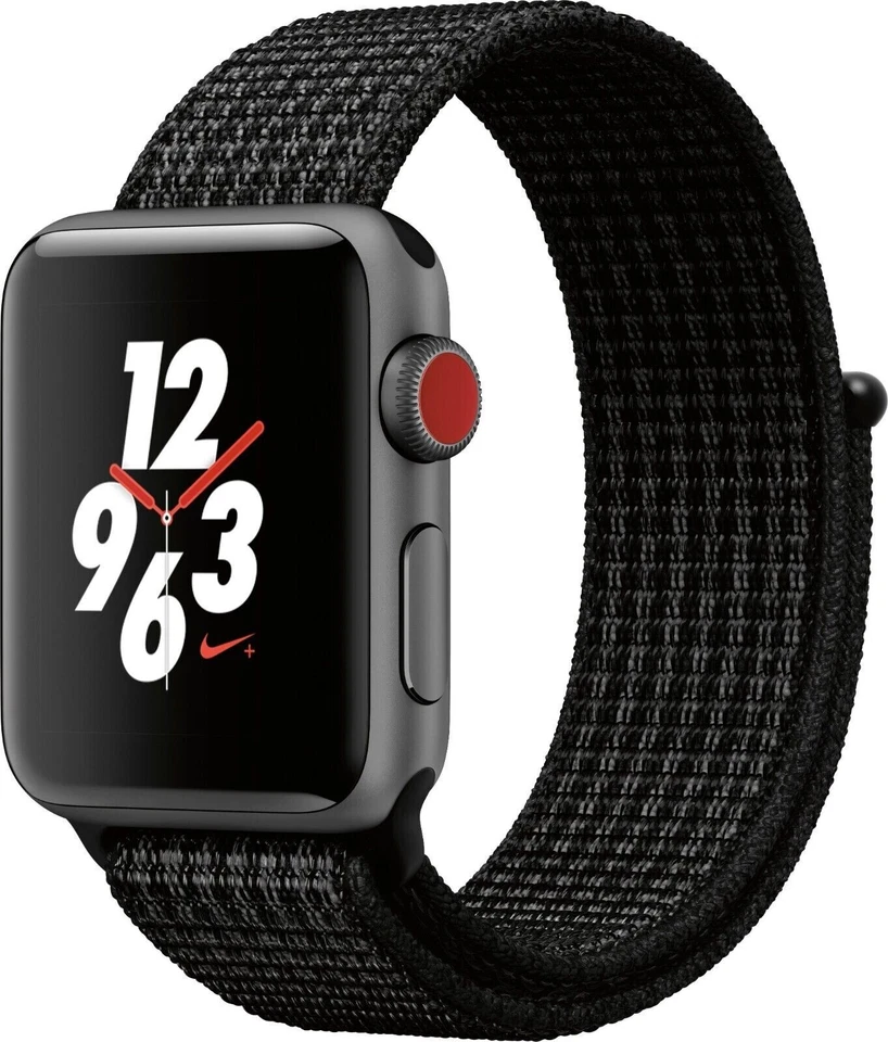 Apple Watch 3 Nike+ 42mm Space Gray Case Black/Pure PLat Nike Band LTE Unlocked - Image 1 of 1