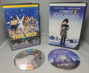 The Wiz & Edward Scissorhands DVD lot Tested Authentic 2 movie lot Movies - Picture 1 of 2