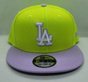 NEW ERA 9FIFTY SNAPBACK HAT. MLB. LOS ANGELES DODGERS. GREEN. - Picture 1 of 7