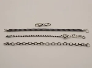 Brazalete Brighton Plata Dije Trío con Cierre de Langosta Intercambiable  - Imagen 1 de 4