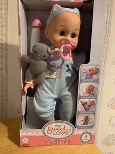 New My Sweet Love Sweet Baby Blue Jumper with Kitten Doll - Picture 1 of 11