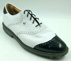 Chaussures de golf pour hommes FootJoy Dryjoys Premiere Series blanc cuir noir chaussures Oxford