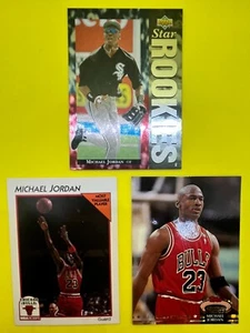 Michael Jordan Lot (3) - 91 NBA Hoops / 93 Stadium Club / 94 Upper Deck Baseball - Bild 1 von 2