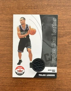 Trajan Langdon 2001-02 Fleer Tougher Leather Game Shoe Cavaliers Duke /100 - Picture 1 of 2