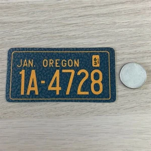 1963 Oregon Wheaties Cereal License Plate Sticker Decal 1A-4728 - Bild 1 von 2