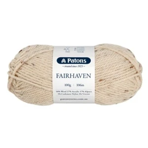 Patons Fairhaven Chunky Yarn 100G Ball #9001 Winter Wheat Fleck - Picture 1 of 4