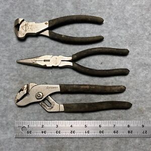 Companion Channellock Pliers Needle Nose Pliers Wire Cutter Puller - set of 3